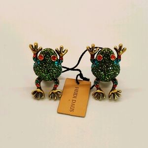Heidi Daus Hanging by my Toads Swarovski Earrings
